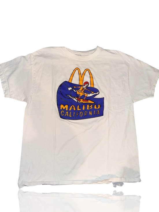 Champion Other - Champion White Short Sleeve Tee with Yellow & Blue Graphic - Men